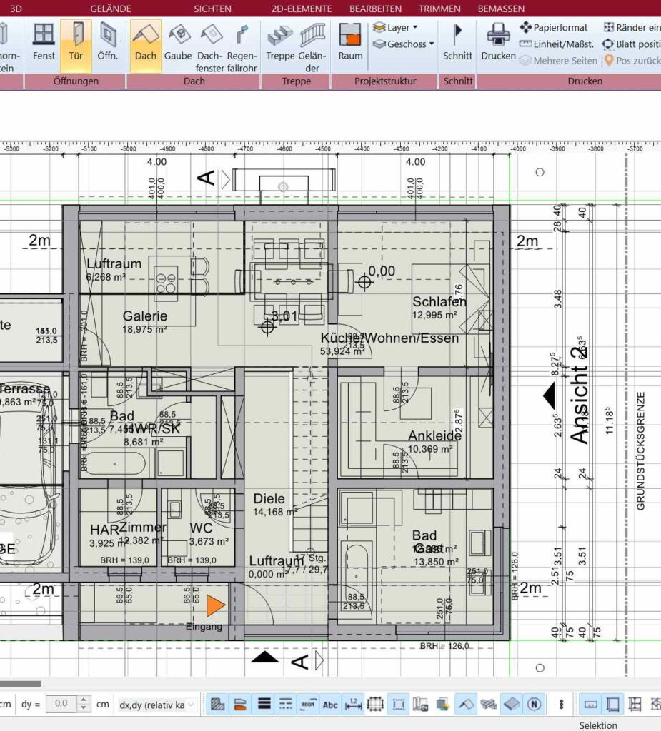 Bauplan Selber Zeichnen Erstellen Mit Der Plan7Architekt Software