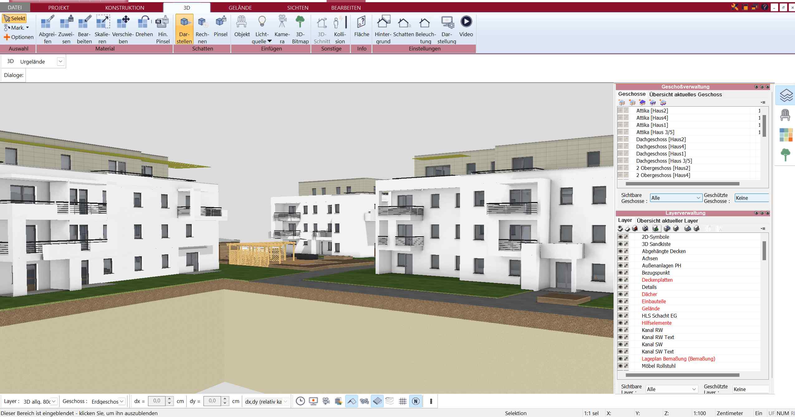 3D CAD Zeichenprogramm für Häuser und Grundrisse