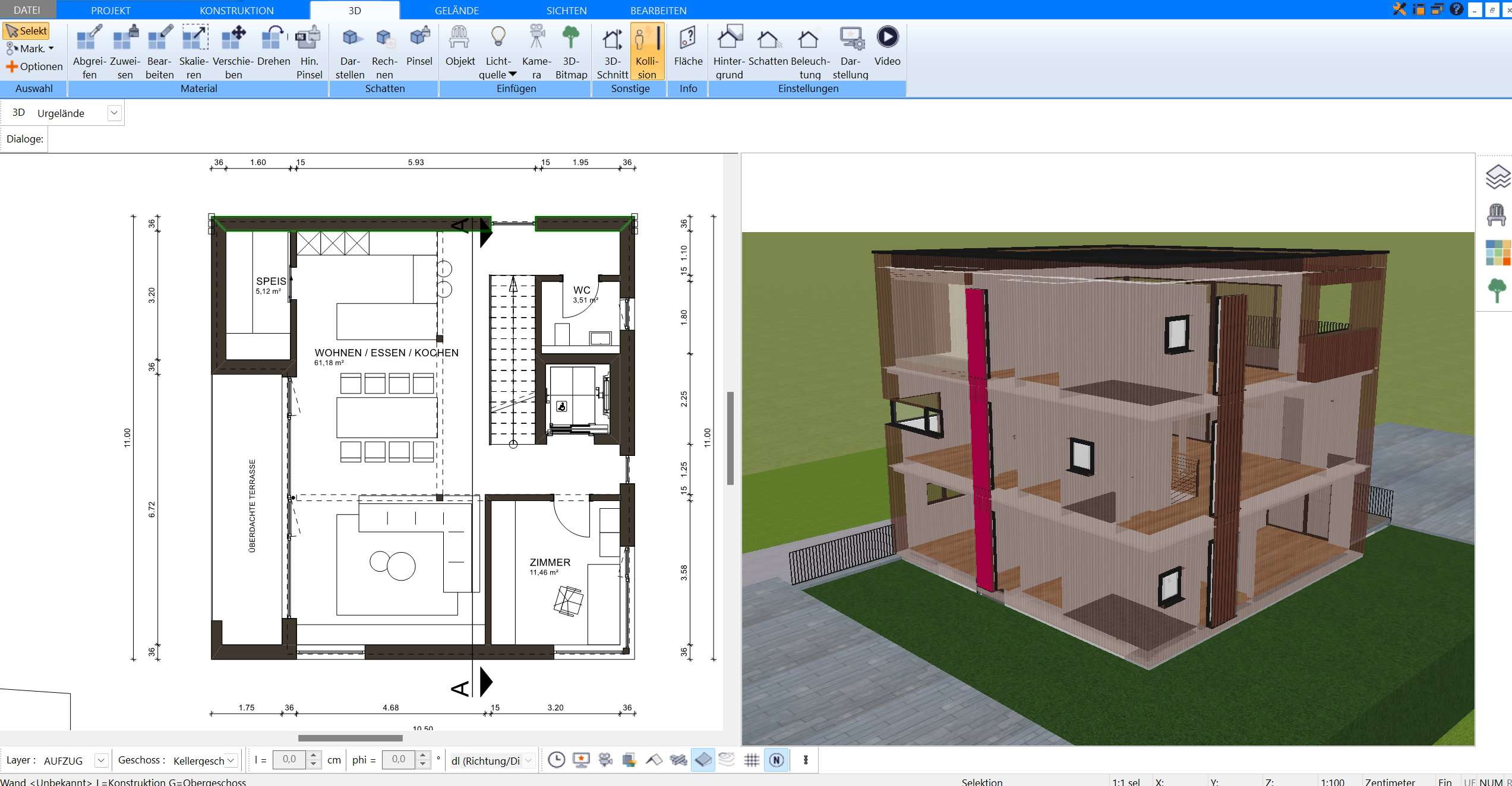 Anbau im Grundriss zeichnen mit dem Plan7Architekt