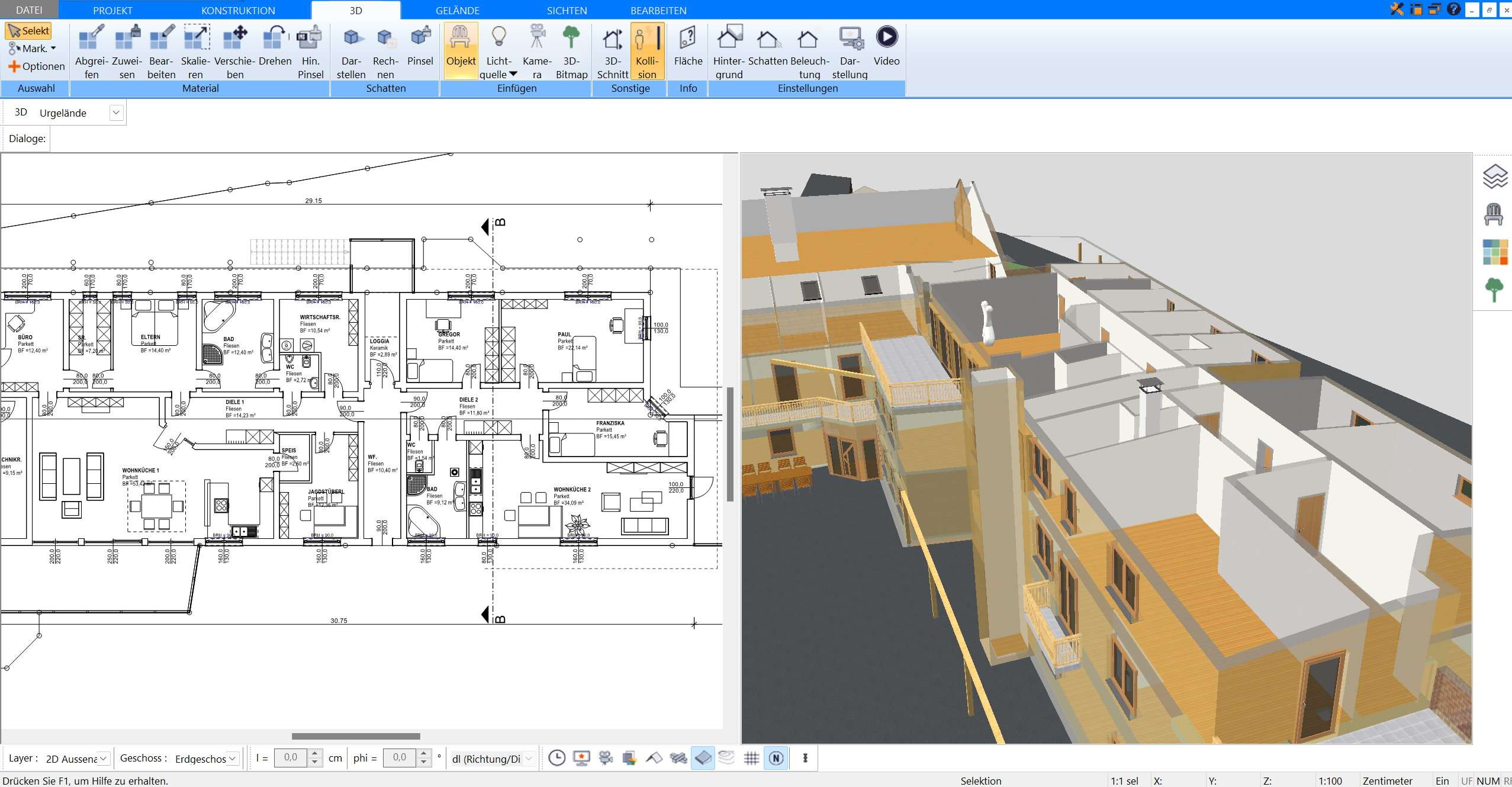 Anbauplanung im Plan7Architekt