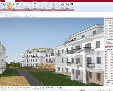 Mehrfamilienhäuser mit dem Plan7Architekt Aritekturprogramm geplant