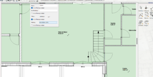 Die Raumfläche wird im Plan7Architekt automatisch berechnet und angezeigt