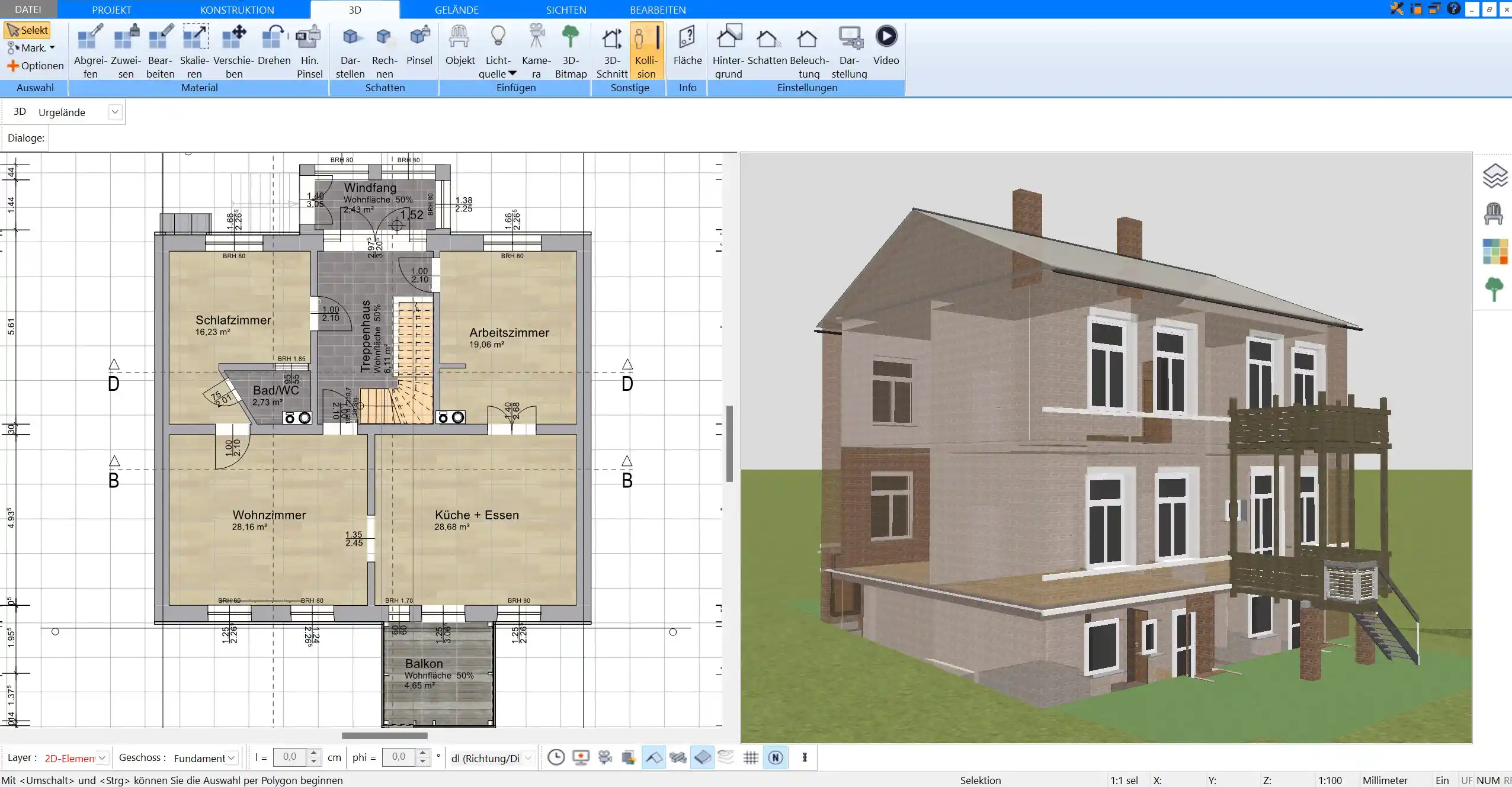 Professionelle Bauzeichnung selber erstellen mit dem Plan7Architekt