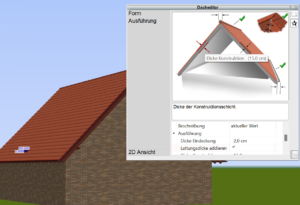 Ausführung im Dacheditor im Plan7Architekt