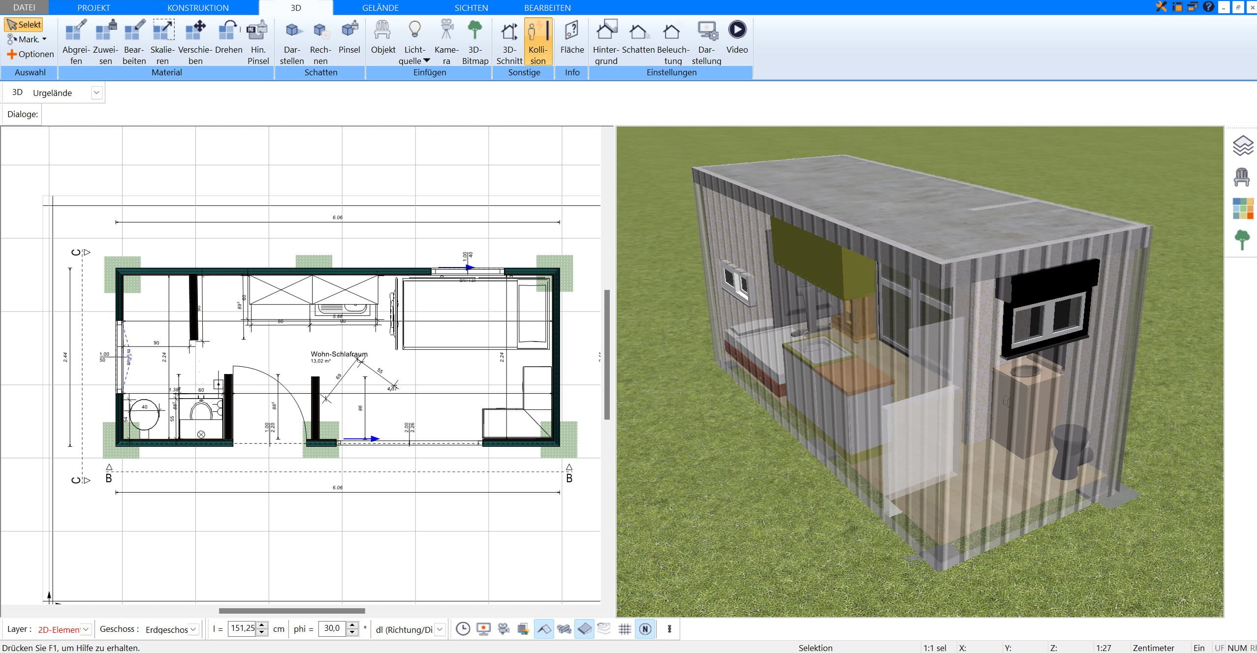 Containerhaus, der mit dem Plan7Architekt geplant wurde