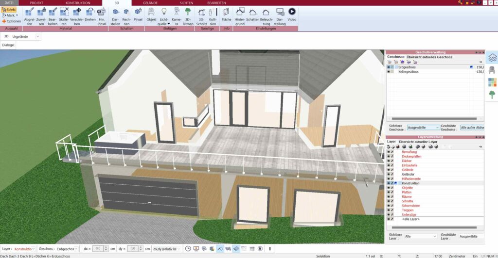 Balkon selber planen mit Plan7Architekt Software / Programm