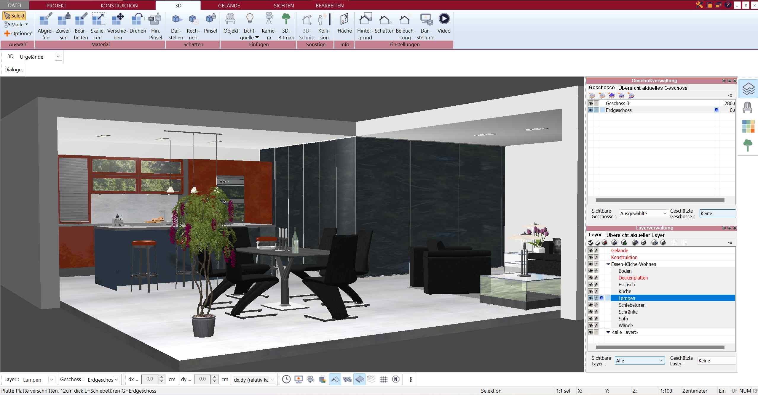 Räume planen mit 3D CAD Raumplaner Software von Plan7Architekt