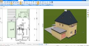 Hier wurde mit dem Plan7Architekt ein Reihenhaus nach deutschen Baustandards geplant