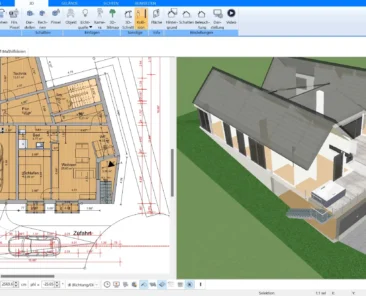 Mit Plan7Architekt lassen sich Räume und Wände einfach per Drag-and-Drop verschieben und anpassen