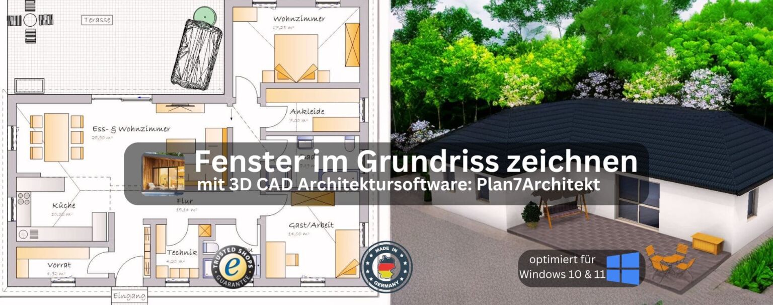 Fenster im Grundriss zeichnen - Anleitung & Tipps