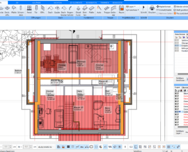 Dachschrägen werden im Plan7Architekt automatisch berechnet und gezeichnet