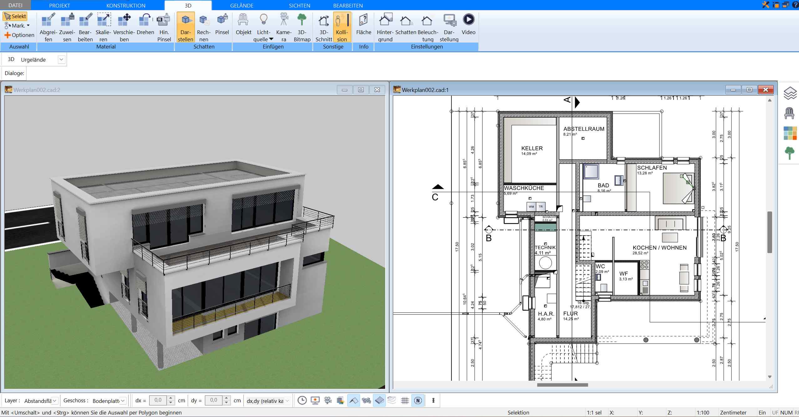 3D CAD Bausoftware von Plan7Architekt
