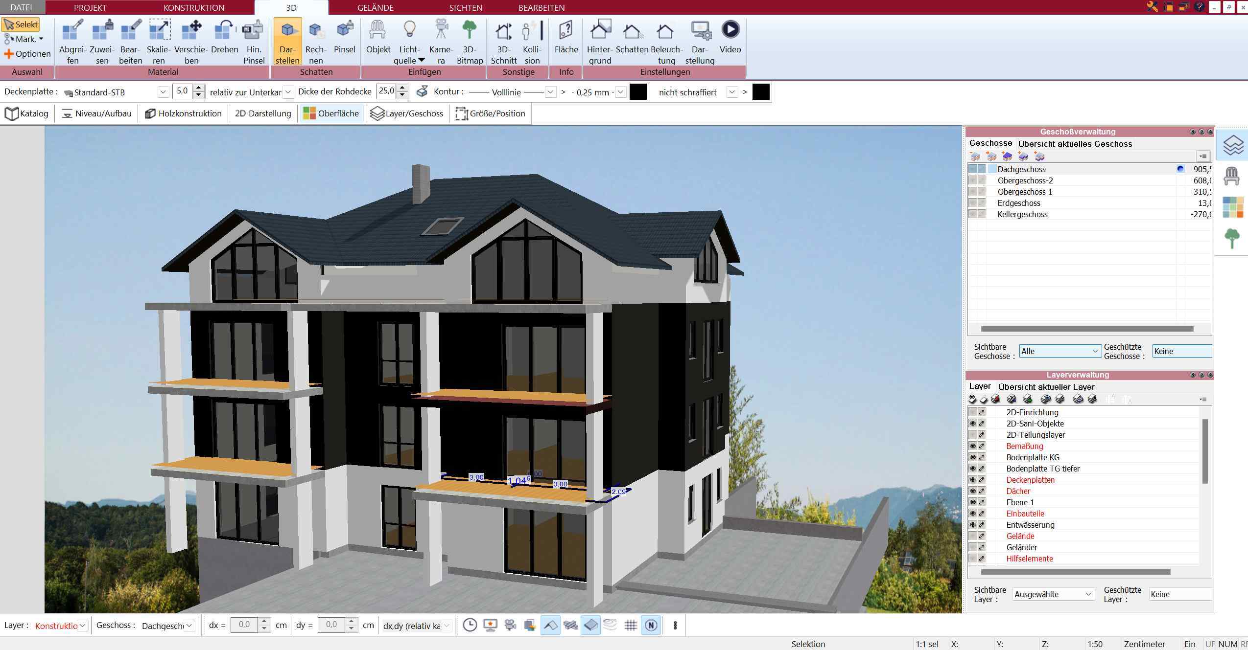 3D Visualiserung & Präsentation im Plan7Architekt