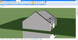 Die Giebelseite eines Hauses im Plan7Architekt