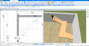 Mit dem Plan7Architekt können alle gängigen Treppenarten virtuell gezeichnet werden
