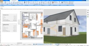 Die Wohnfläche wird im Plan7Architekt automatisch berechnet & ausgegeben