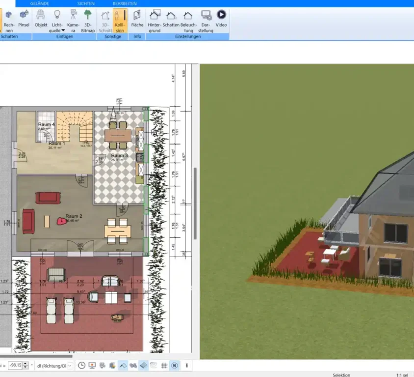 Geschossflächenzahl im Plan7Architekt berechnen