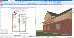 Im Plan7Architekt kann man das Vordach nach deutschen Baustandards planen