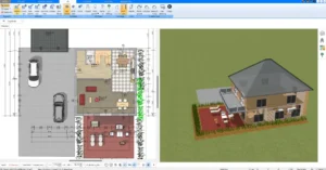 Im Plan7Architekt kann man das Vordach nach deutschen Baustandards planen