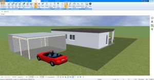 Im Plan7Architekt können alle Arten von Carports und Doppelcarports geplant werden