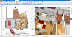 Im Plan7Architekt lässt sich ein Restaurant nach deutschen Baustandards virtuell planen