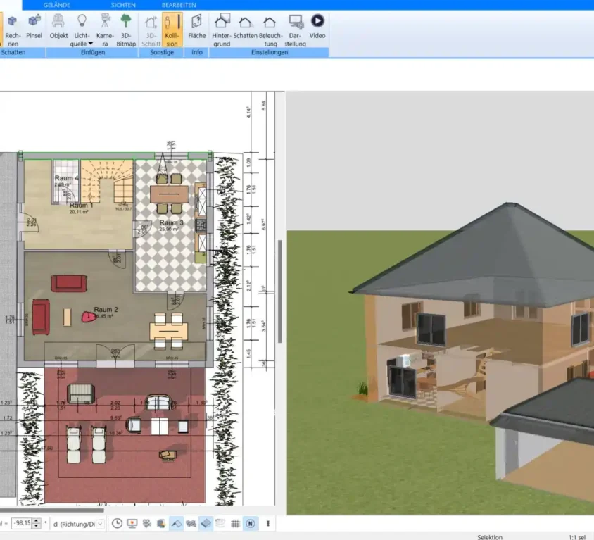 Massivhaus Grundriss planen mit dem Plan7Architekt