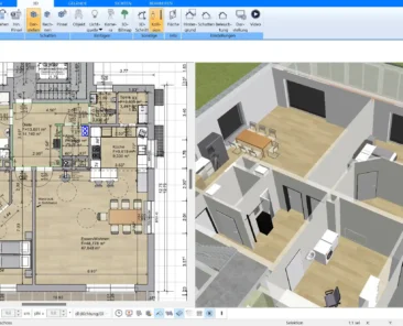 Mit dem Plan7Architekt kann man Restaurantgrundrisse planen