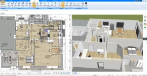 Mit dem Plan7Architekt kann man auch ein Cafe nach deutschen Baustandards planen