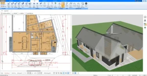 Mit dem Plan7Architekt können Sie Dielen und alle Zimmer nach deutschen Baustandards planen