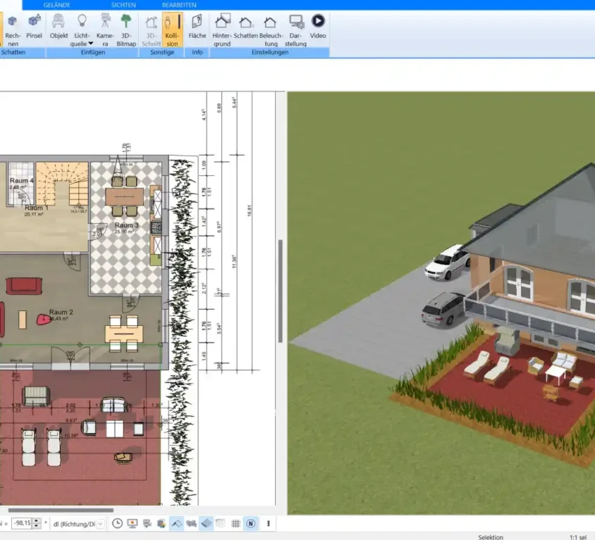 Mit dem Plan7Architekt lässt sich die Aufstockung am Haus nach deutschen Baustandards planen