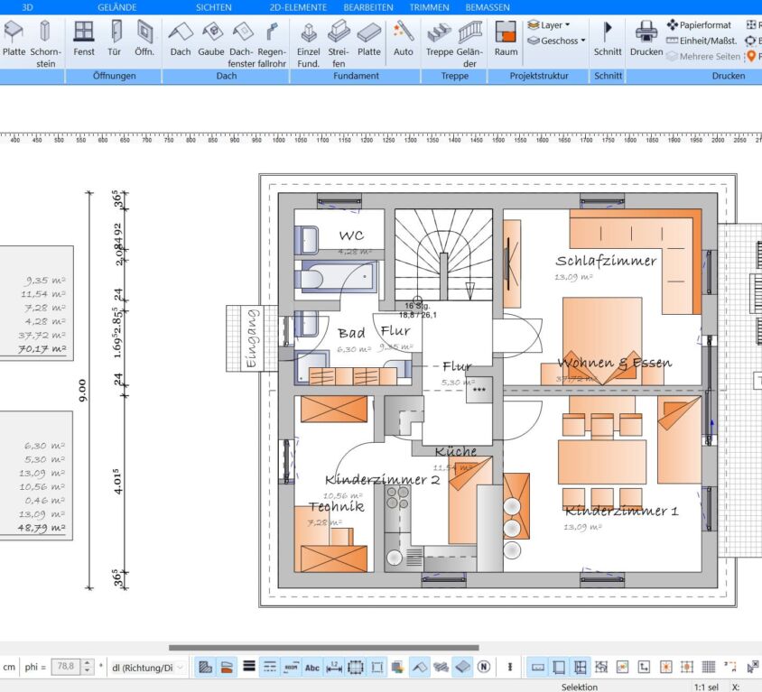 Wohnflächenberechnung erstellen lassen mit dem Plan7Architekt