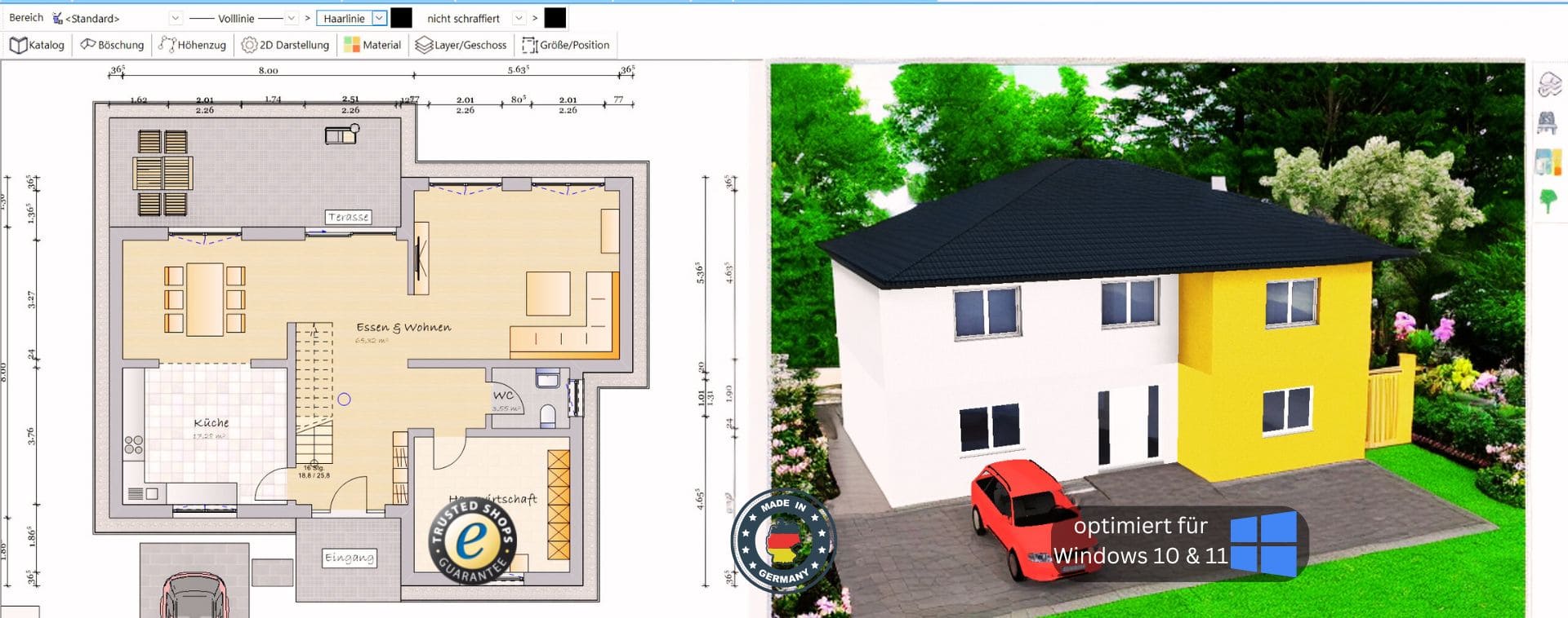 Innenraum Planung mit 3D CAD Software von Plan7Architekt