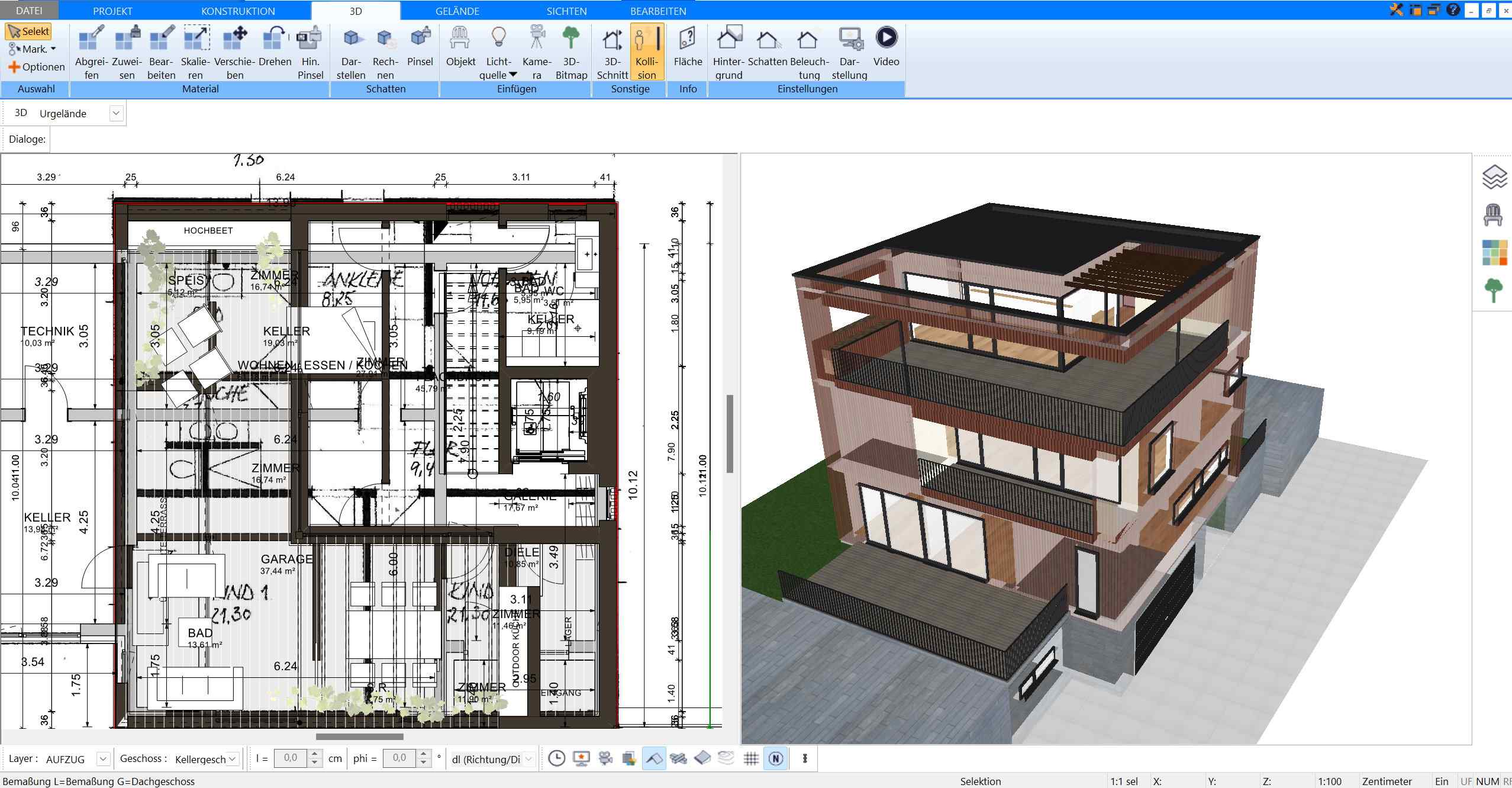 Raumaufteilung mit dem Plan7Architekt planen