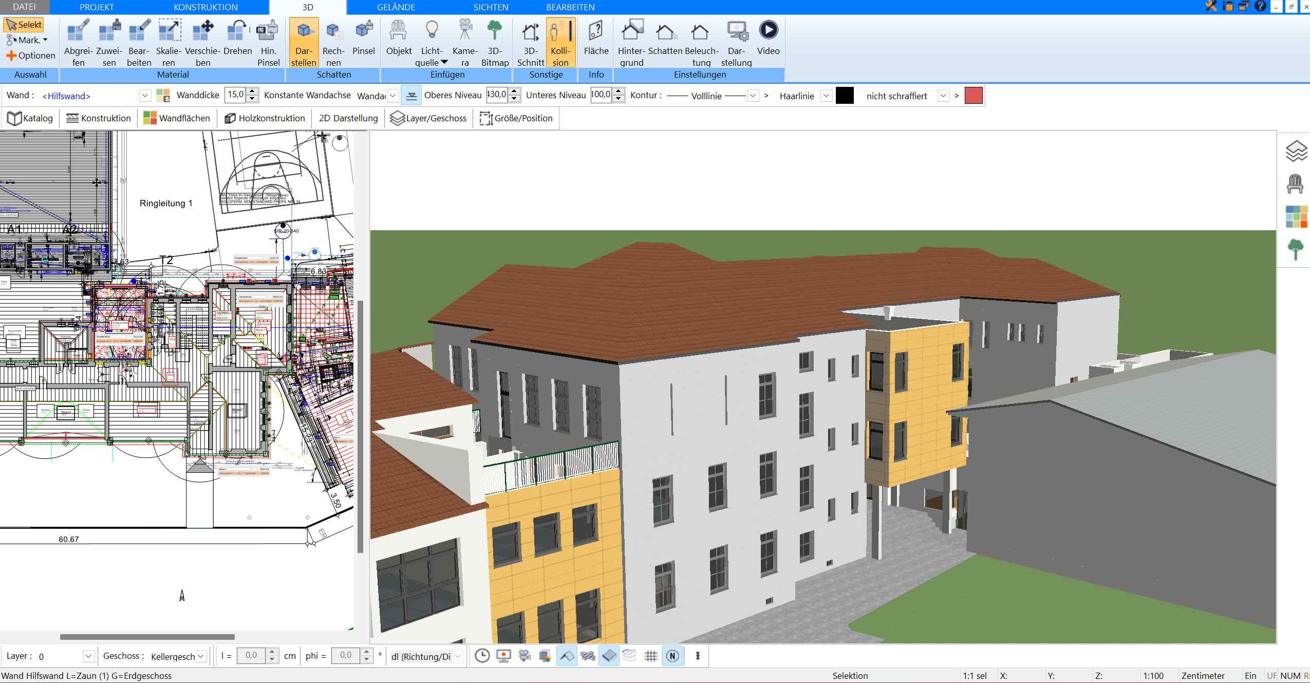 Grundrisse und Projekte kann man vollständig mit dem Plan7Architekt planen