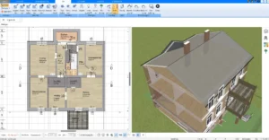 3D-Visualisierung in Plan7Architekt – Erleben Sie Ihre Planung realistisch in der 3D-Ansicht und sehen Sie, wie sich Designentscheidungen auf das Gesamtbild Ihres Hauses auswirken.