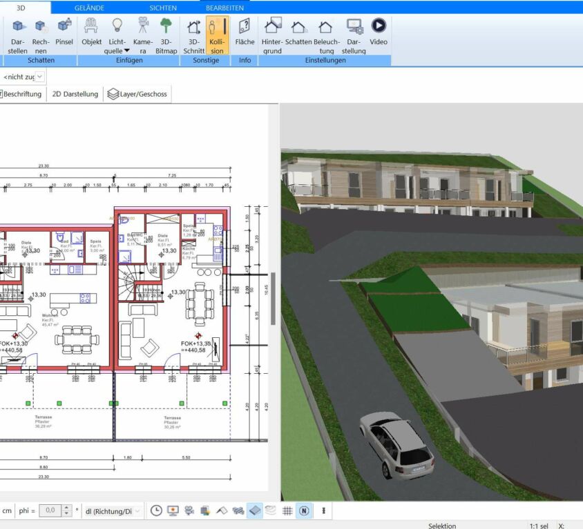 Der Plan7Architekt ist das perfekte Hausplaner Programm für private Bauherren, das dabei hilft Kosten bei der Hausplanung zu senken