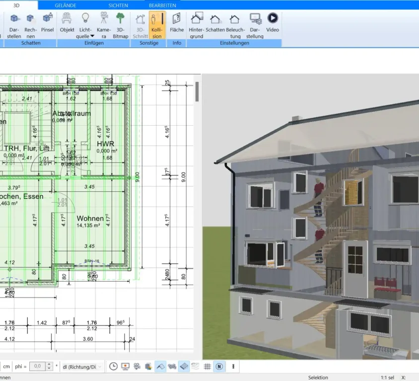 Der Plan7Architekt ist die beste Hausplaner Software auf dem Markt, mit der auch Laien ihr Haus planen können