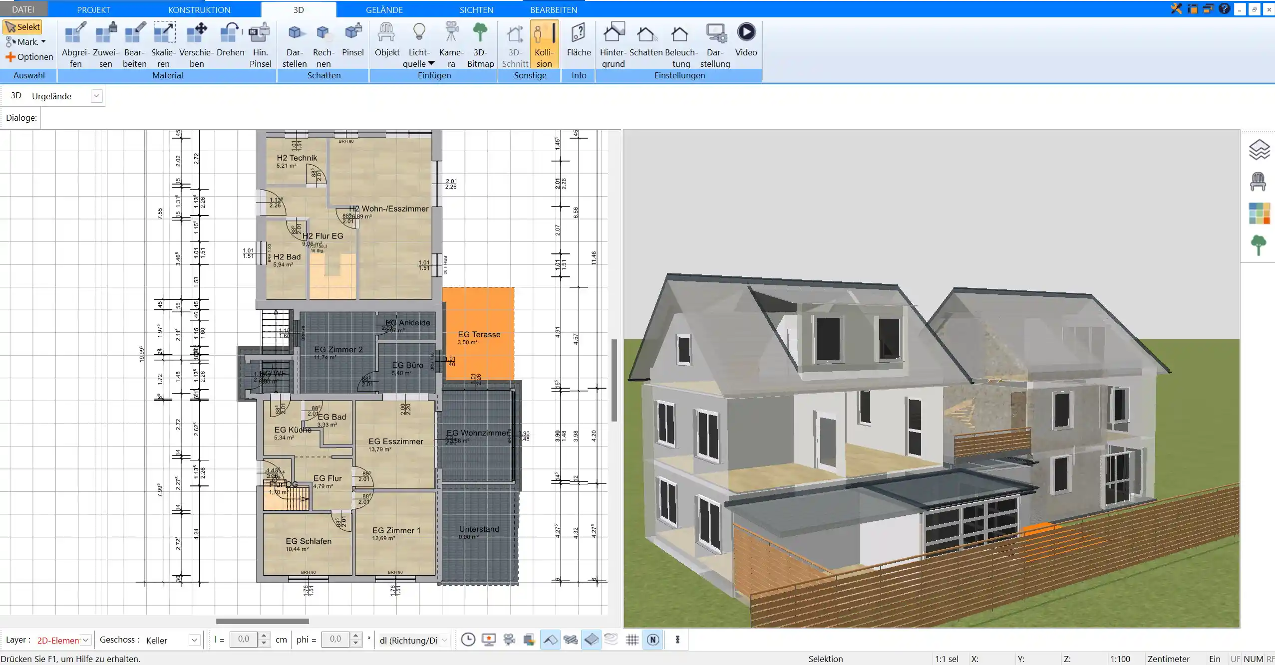 Der Plan7Architekt ist eine Hausplaner Software für private Bauherren, mit der man Garage jeder Art planen kann