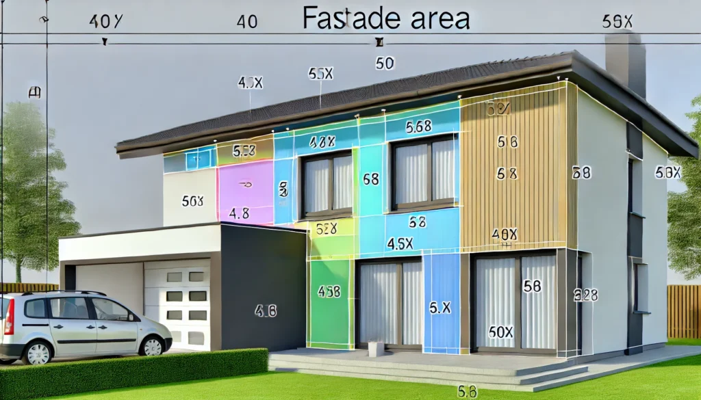 Einfamilienhaus qm Fassade im Durchschnitt