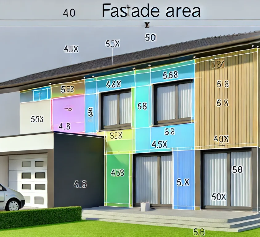 Einfamilienhaus qm Fassade im Durchschnitt