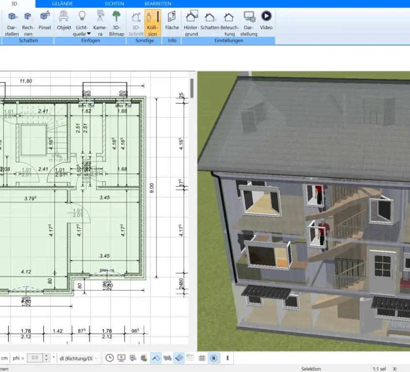 Elektroinstallation in 2D und 3D planen – Visualisieren Sie die Platzierung von Steckdosen und Schaltern effizient in 2D und 3D.