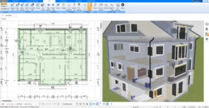 Mit dem Plan7Architekt kann man die Renovierung des Einfamilienhauses virtuell sowohl in 2D als auch in 3D planen