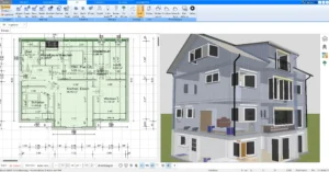 Mit dem Plan7Architekt können Sie nicht nur Einfamilienhäuser, sondern auch Zweifamilienhäuser und Häuser jeder Art virtuell nach deutschen Baustandards planen