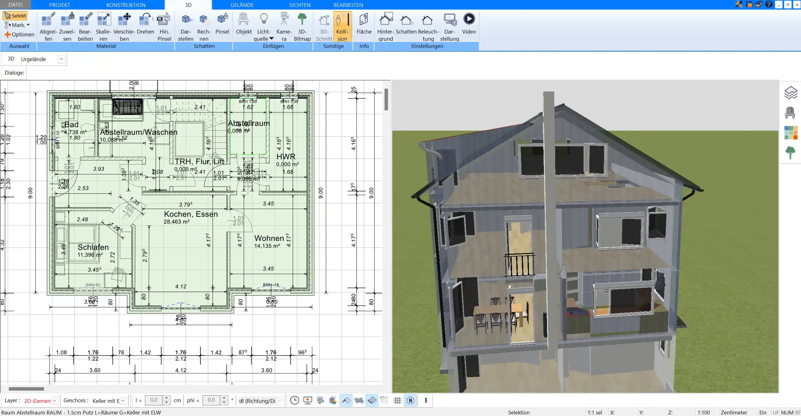 Mit dem Plan7Architekt können private Bauherren den eigenen Hausbau virtuell planen