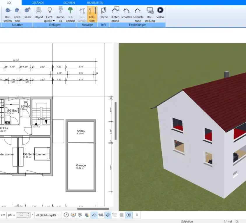 Mit dem Plan7Architekt planen Sie Ihr Einfamilienhaus nach deutschen Baustandards