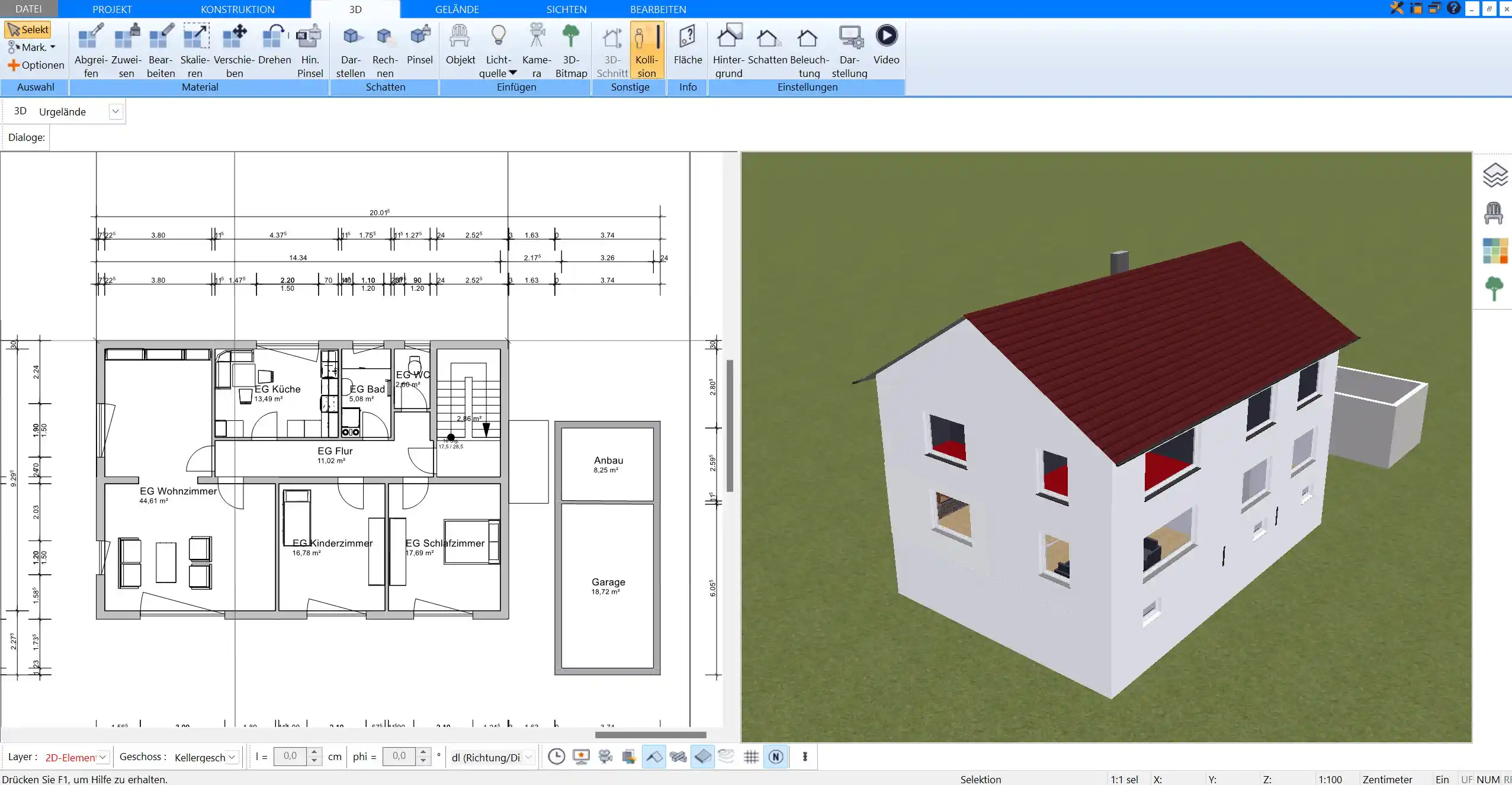 Mit dem Plan7Architekt planen Sie Ihr Einfamilienhaus nach deutschen Baustandards