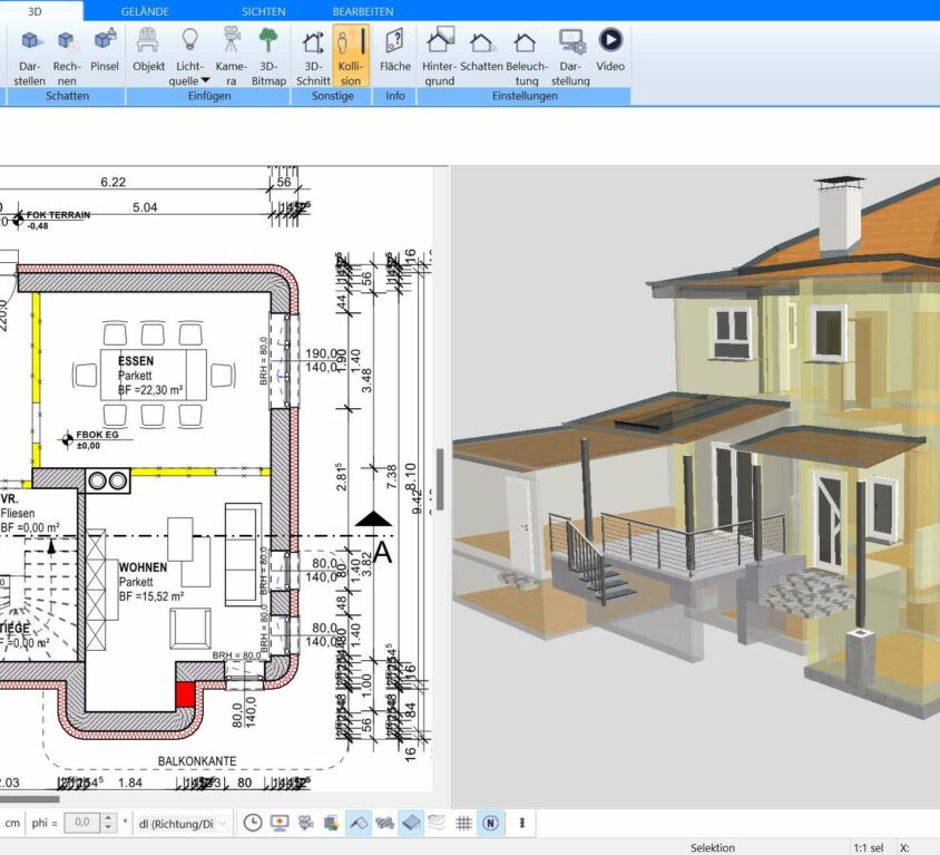 Mit dem Plan7Architekt planen private Bauherren den Grundriss für den Hausbau