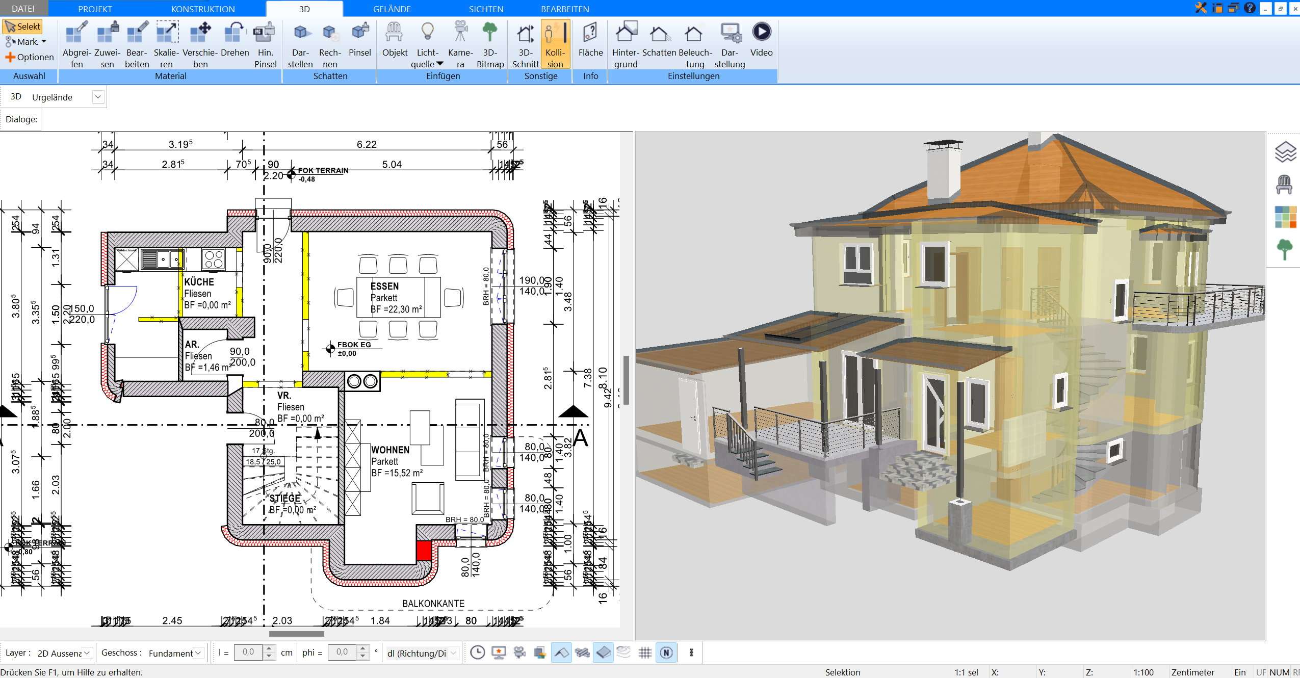 Mit dem Plan7Architekt planen private Bauherren den Grundriss für den Hausbau