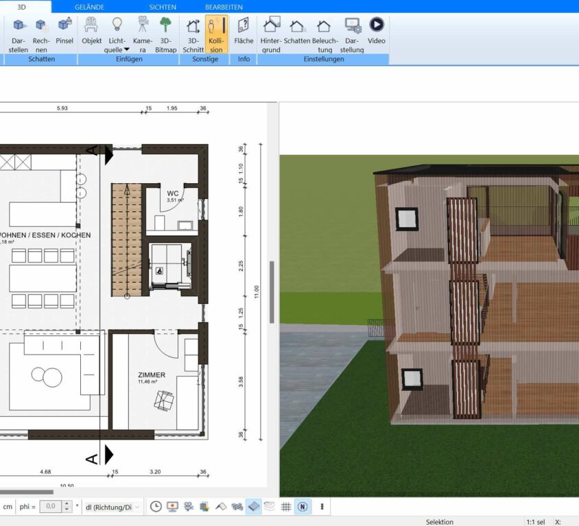 Architekt vs. Fertighaus - dieses Haus wurde mit dem Plan7Architekt erstellt