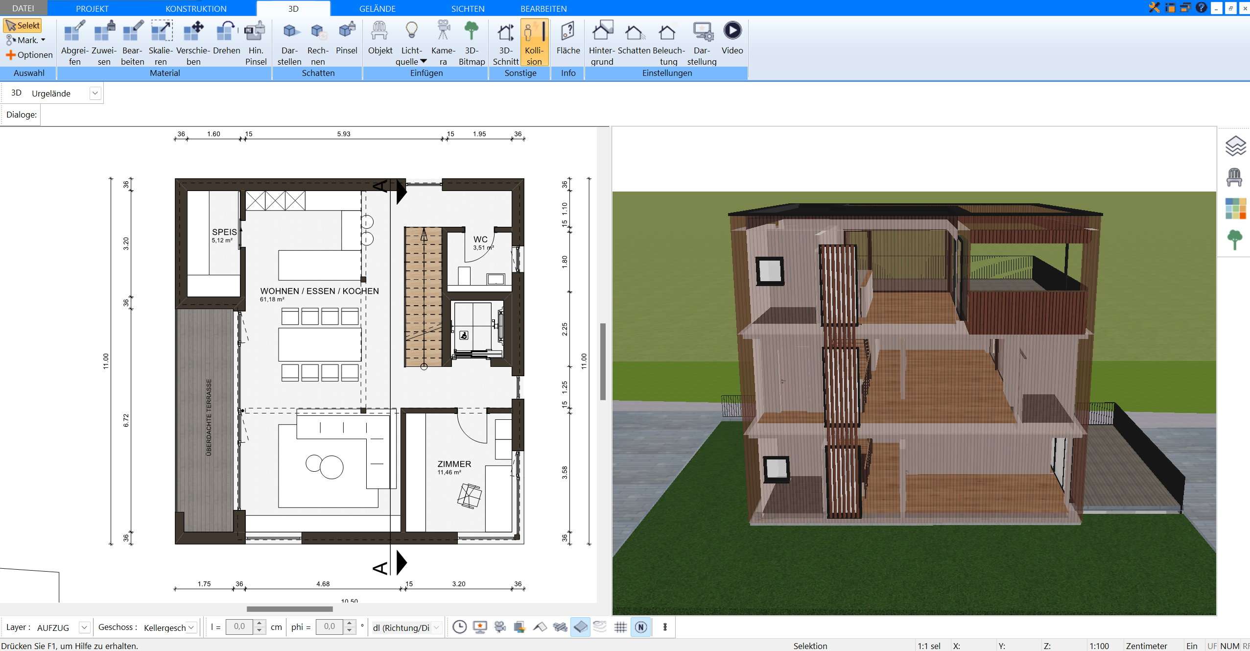 Architekt vs. Fertighaus - dieses Haus wurde mit dem Plan7Architekt erstellt